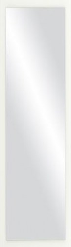 Standartspiegel schöner eleganter schlichter Spiegel Spiegel auf weißer Glasplatte Abmessung (B x H): 35 x 140 cm Gewicht: 14 kg Montage: unsichtbare Befestigung Längs- und Queraufhängung möglich